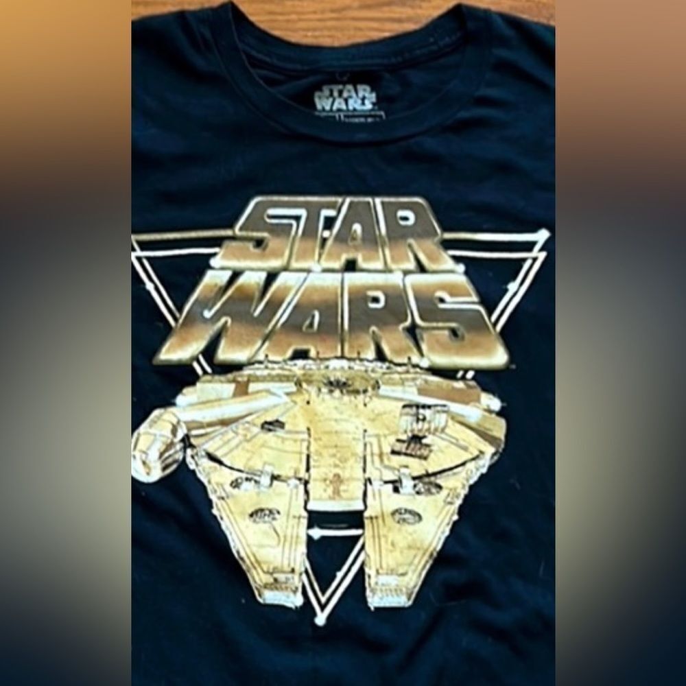Star Wars Tee shirt size small. Black with white lettering